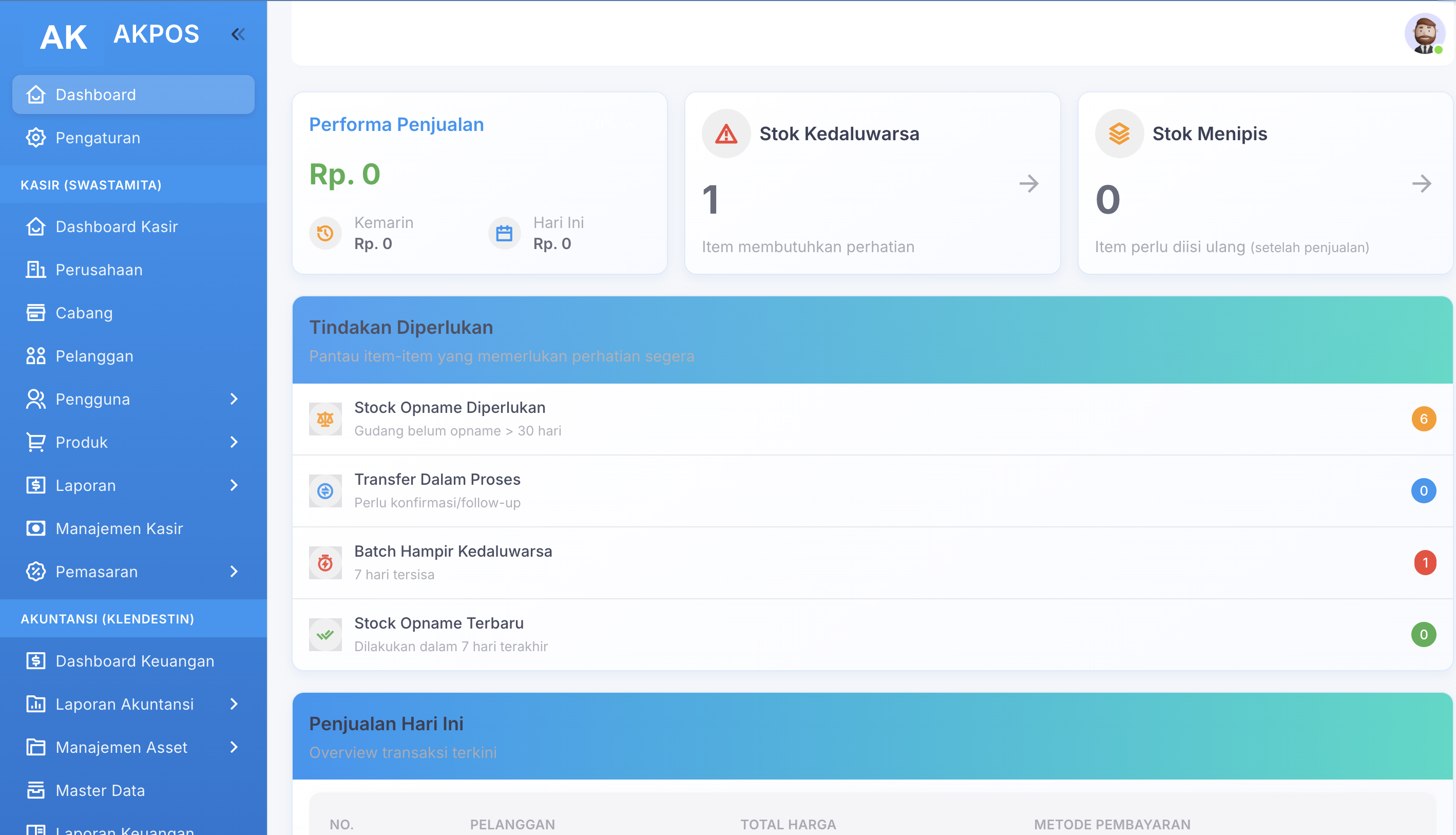 SmartBiz ERP Suite Dashboard